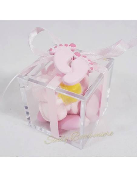 portaconfetti fai da te nascita piedini