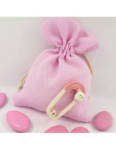 Sacchetti portaconfetti nascita bimba orsacchiotta