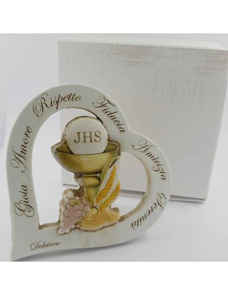 Bomboniera Comunione originali cuore con scritta