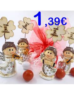 Bomboniere Cresima portafoto con magnete in legno su clip