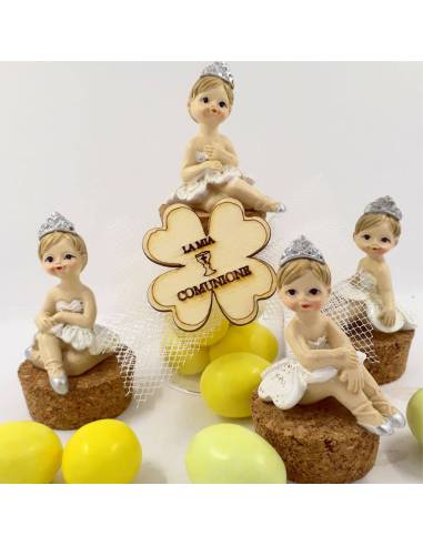 Barattoli portaconfetti Comunione quadrifoglio ballerina