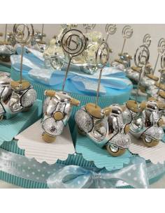 Torta bomboniere vespa portafoto argentata 2