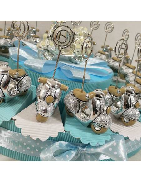 Torta bomboniera portafoto vespa portafoto argentate