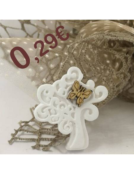 Gessetti albero della vita con farfallina per bomboniere