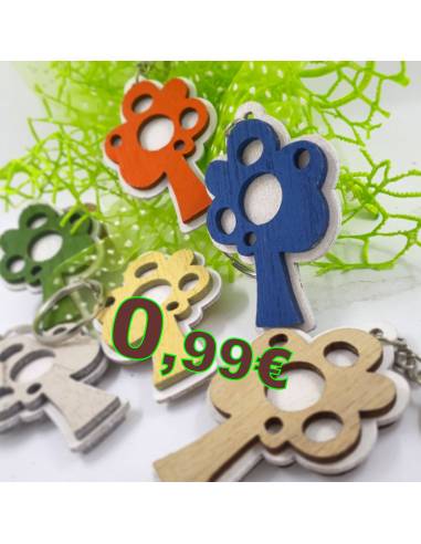 Portachiavi albero della vita bomboniere in legno colorati