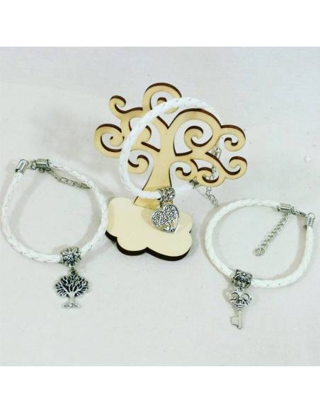 Bomboniere bracciali per Comunione ecopelle intrecciata