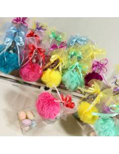 Portachiavi 18 anni peluche colorati con confezione 2