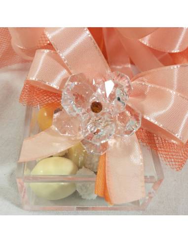 Fiore in swarovski bomboniere Comunione con strass