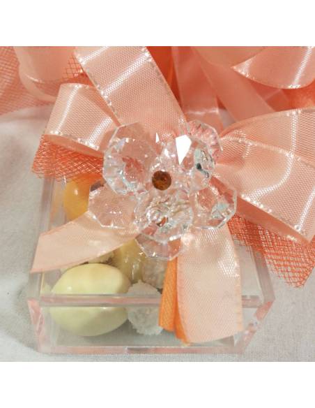 Fiore in swarovski bomboniere Comunione con strass