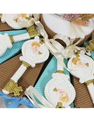 Torta bomboniere Comunione chiave con bambino in preghiera| Sindy Bomboniere