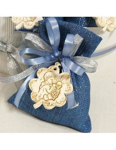 Torta bomboniere Comunione maschio portasacchetti laminati