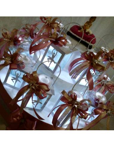 Torta bomboniera ballerina lanterna con corona principessa