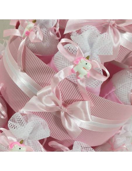 Torta bomboniere unicorno femmina sacchettini completi| Sindy Bomboniere