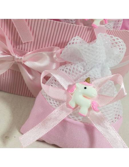 Torta bomboniere unicorno femmina sacchettini completi| Sindy Bomboniere