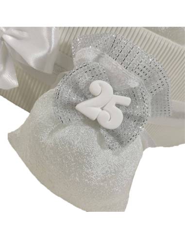 eleganti sacchetti 25 anni di matrimonio