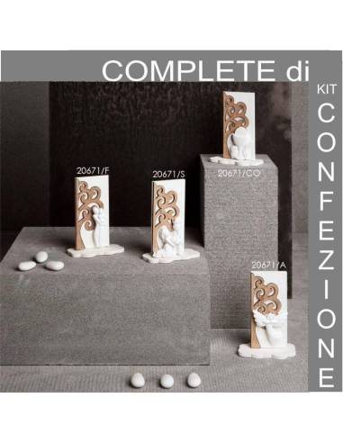 Quadri Claraluna da appoggio pannelli con calice e ostia, sposi e angioletto