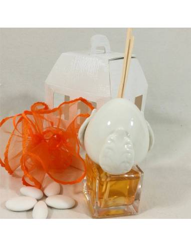 bomboniere profumatore diffusore con applicazione pumo in ceramica di grottaglie