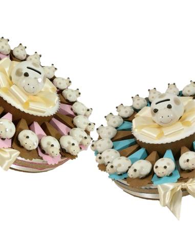 Torta bomboniera coccinella ceramica porcellanata statuetta