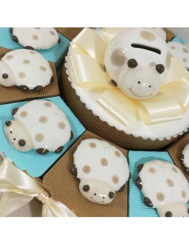 Coccinelle magnete torta portaconfetti personalizzabile