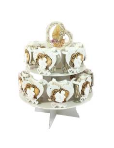 Torta bomboniera Cresima con cuore frasi e scatoline
