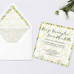 Partecipazioni di matrimonio tema limone stampa inclusa