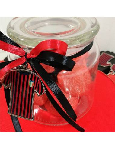 Torta bomboniere Milan portachiavi acciaio a forma di maglia| Sindy Bomboniere