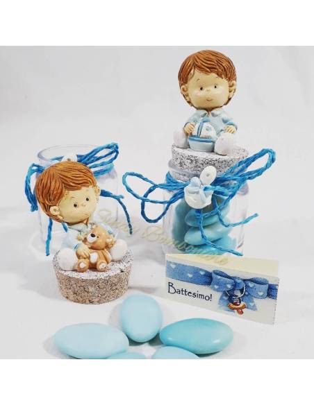 Bomboniera Battesimo utile vasetto riutilizzabile, idea Battesimo bimbo