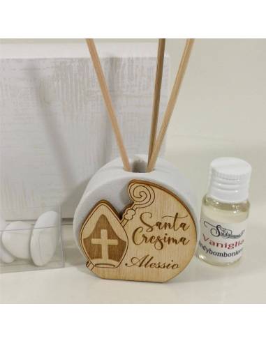 Bomboniere Cresima profumatori personalizzati con il proprio nome