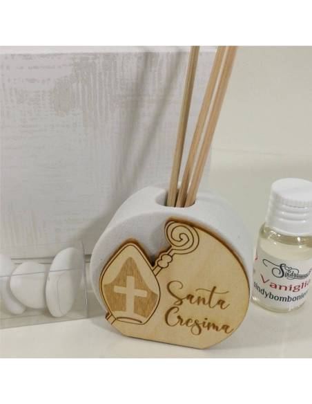 Bomboniere Cresima profumatori sacri completi di essenza alla vaniglia