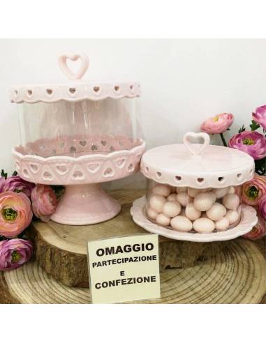 Bomboniere matrimonio utili alzata per dolci partecipazione e confezione omaggio