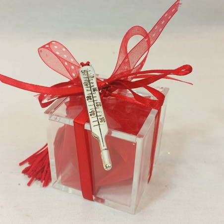 BOMBONIERA PLEX TERMOMETRO PER LAUREA INFERMIERISTICA SCIENZE MEDICINA