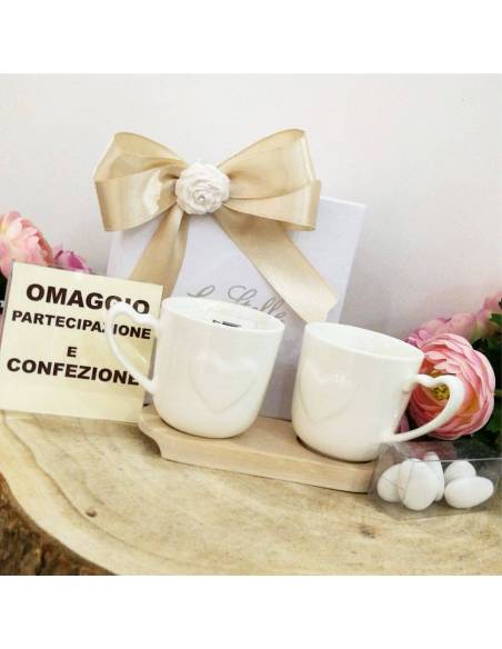 Bomboniere matrimonio 2020 con vassoio e tazzine