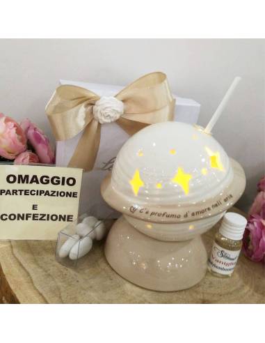Bomboniere diffusore di fragranza pianeta  in porcellana