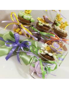 Torta portaconfetti animaletti con vasetti e farfalla Gai Mattiolo centrale 2