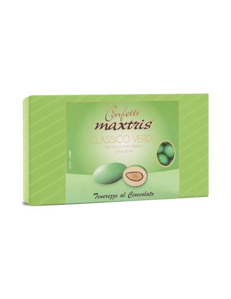 Confetti MAXTRIS CLASSICO VERDE con MANDORLA cioccolato bianco e fondente