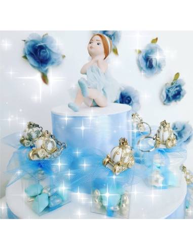 Torta bomboniere Principessa Cenerentola carrozza portachiavi