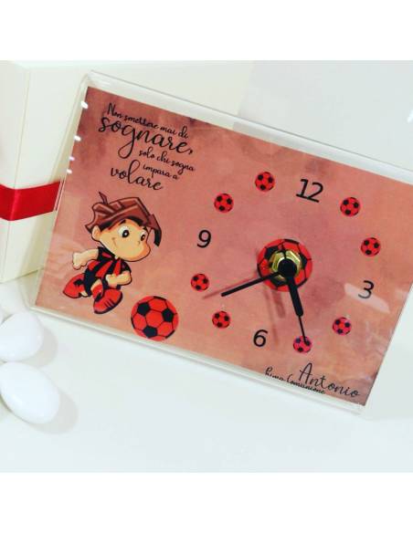 Bomboniere calcio Milan orologio personalizzato