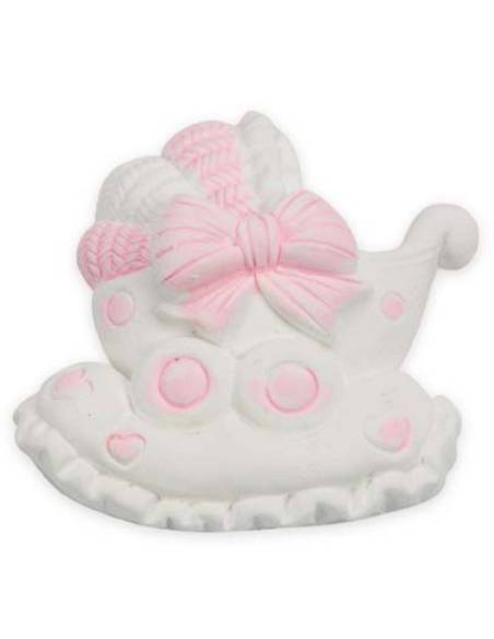 Gessetti profumati a forma di culla con dettagli rosa