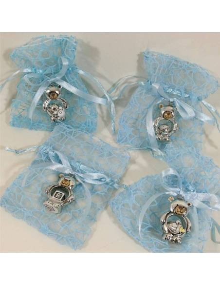 Sacchetti bomboniere Battesimo orsetti offerta