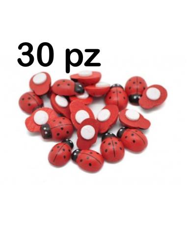 Bomboniere laurea fai da te coccinelle in legno adesive 30 pezzi
