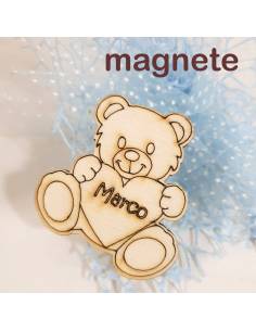 Bomboniere Battesimo personalizzate magnete orsetto con nome
