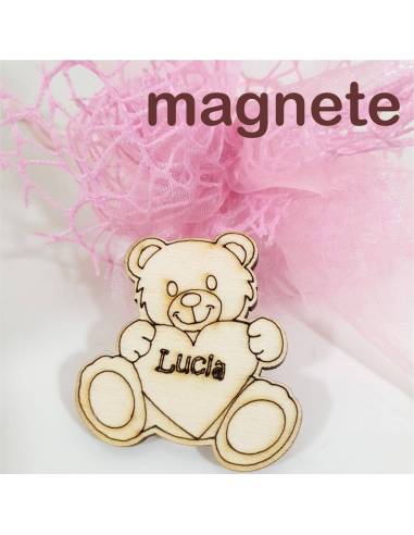 Bomboniere Battesimo personalizzate femmina orsetto cuore con nome