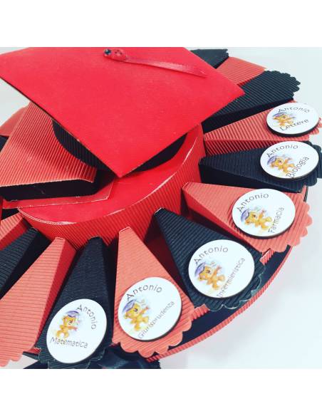 Torta bomboniere laurea orsetti personalizzati con nome a calamita