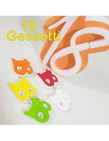 Gessetti colorati per bomboniere 18 anni