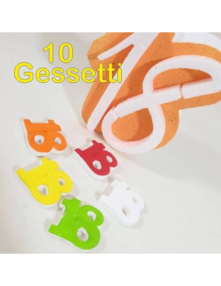 Gessetti colorati per bomboniere 18 anni