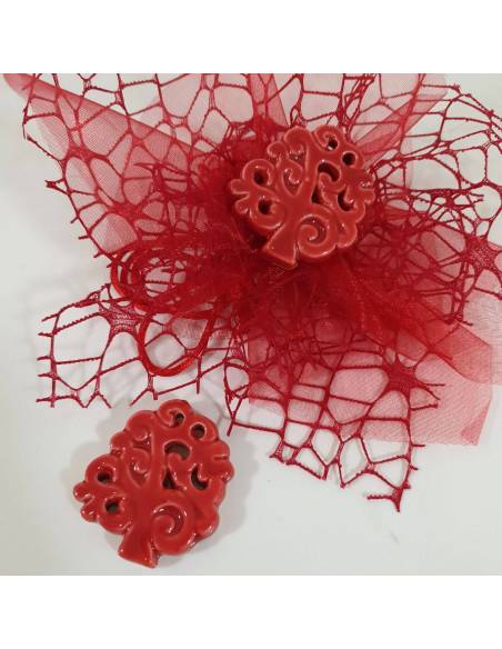 Bomboniere albero della vita laurea calamita in ceramica