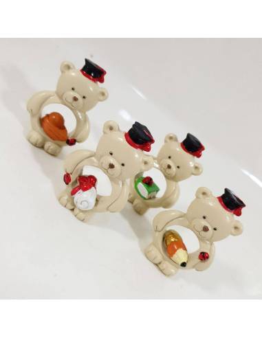 Bomboniere laurea originali orsetti con tocco nero in testa