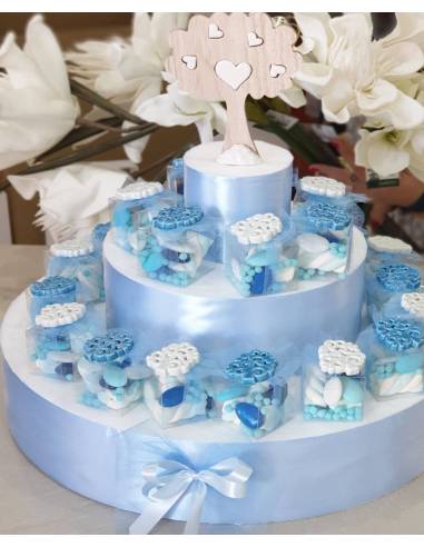 Bomboniere Battesimo albero della vita maschio magnete in ceramica