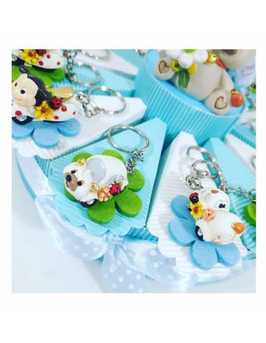 Bomboniere torta spedizione inclusa orsetti sport celesti maschietto