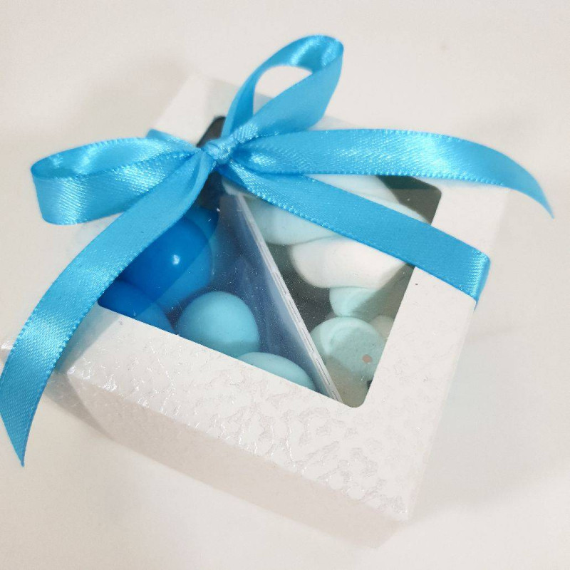 Portaconfetti nascita bimbo scatolina a scomparti